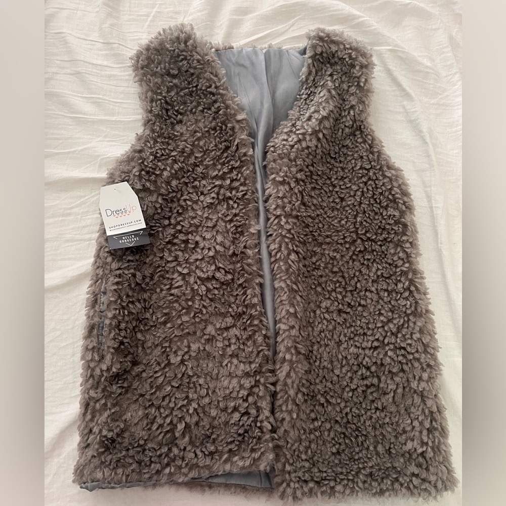 Dark Grey Sherpa Vest